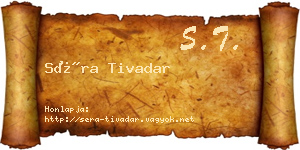 Séra Tivadar névjegykártya
