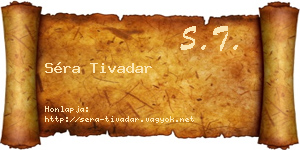 Séra Tivadar névjegykártya