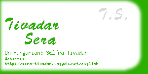 tivadar sera business card